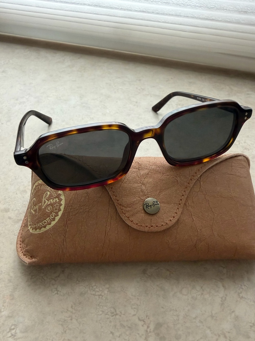 Ray-Ban Zuri RB4455 Havana Grey Sunglasses 52-19 Authentic w/ Case